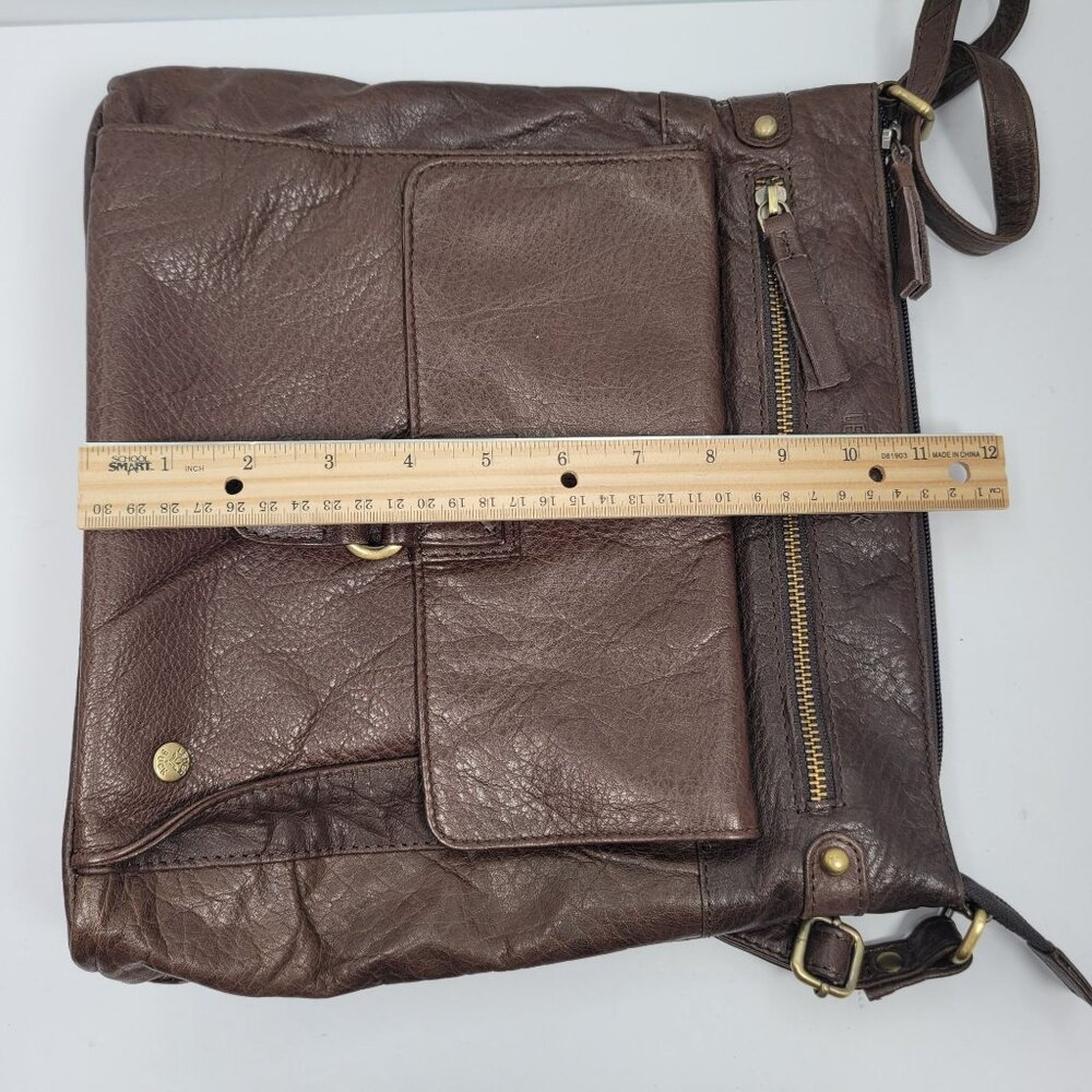 Leder Buck Lucy Women's Brown Small Soft Leather Crossbody Bag - Picture 12 of 12